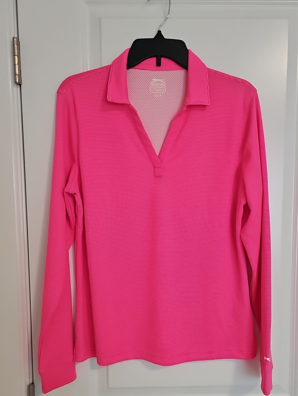 Slazenger Hot Pink Long-Sleeve Polo Shirt